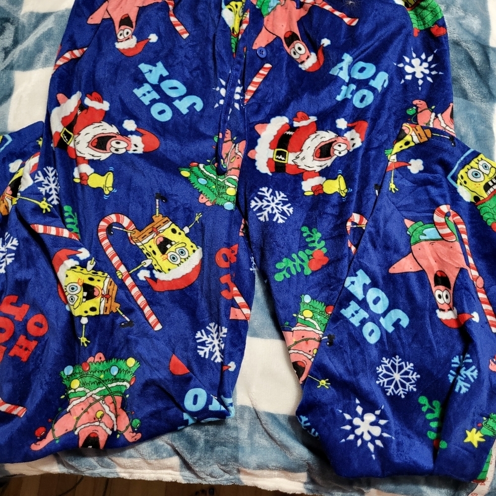 Sponge Bob x-mas pajamas size medium - Picture 2 of 5